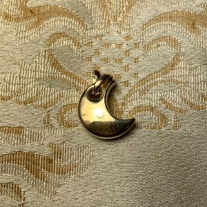 Solid 14k yellow gold Luna pendent
